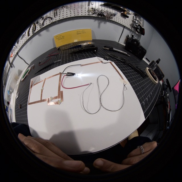 Combining tape and conductive thread